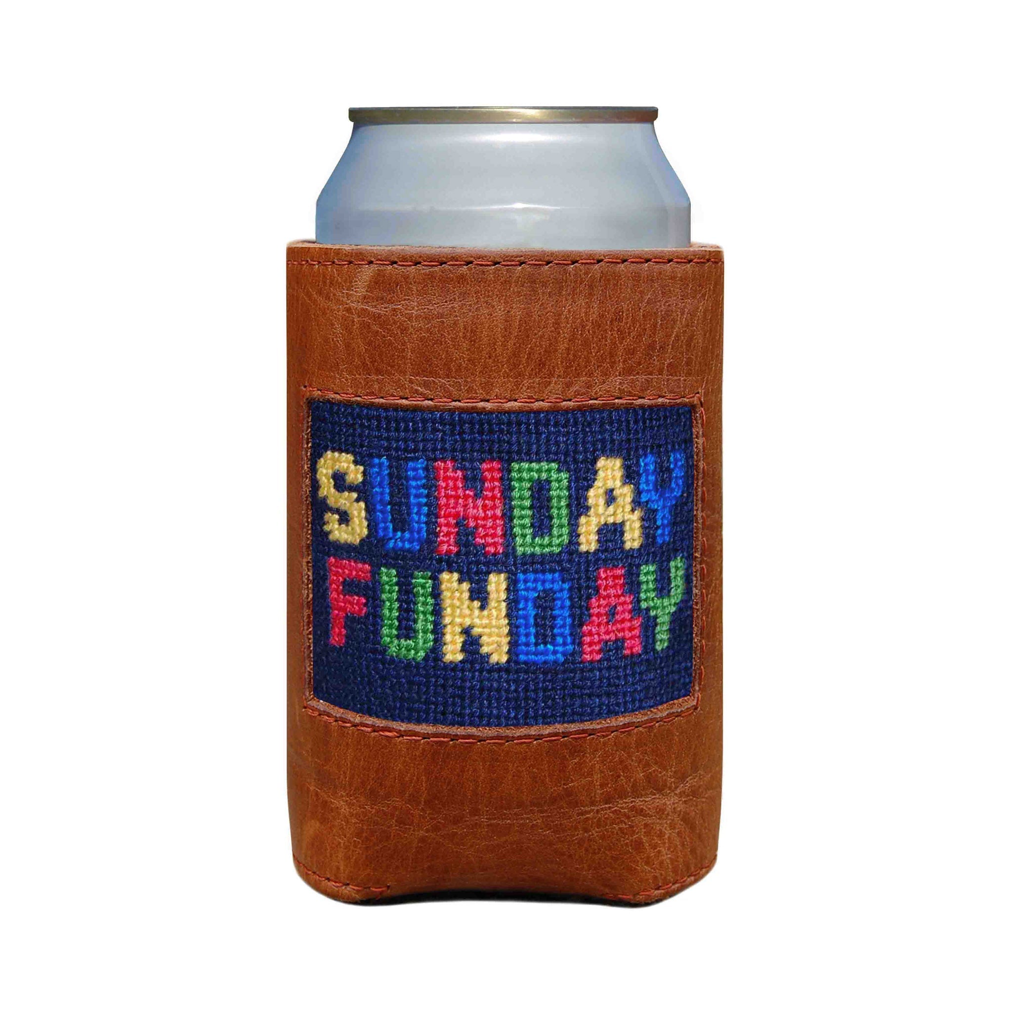 Sunday Funday (Classic Navy) - Needlepoint Can Cooler