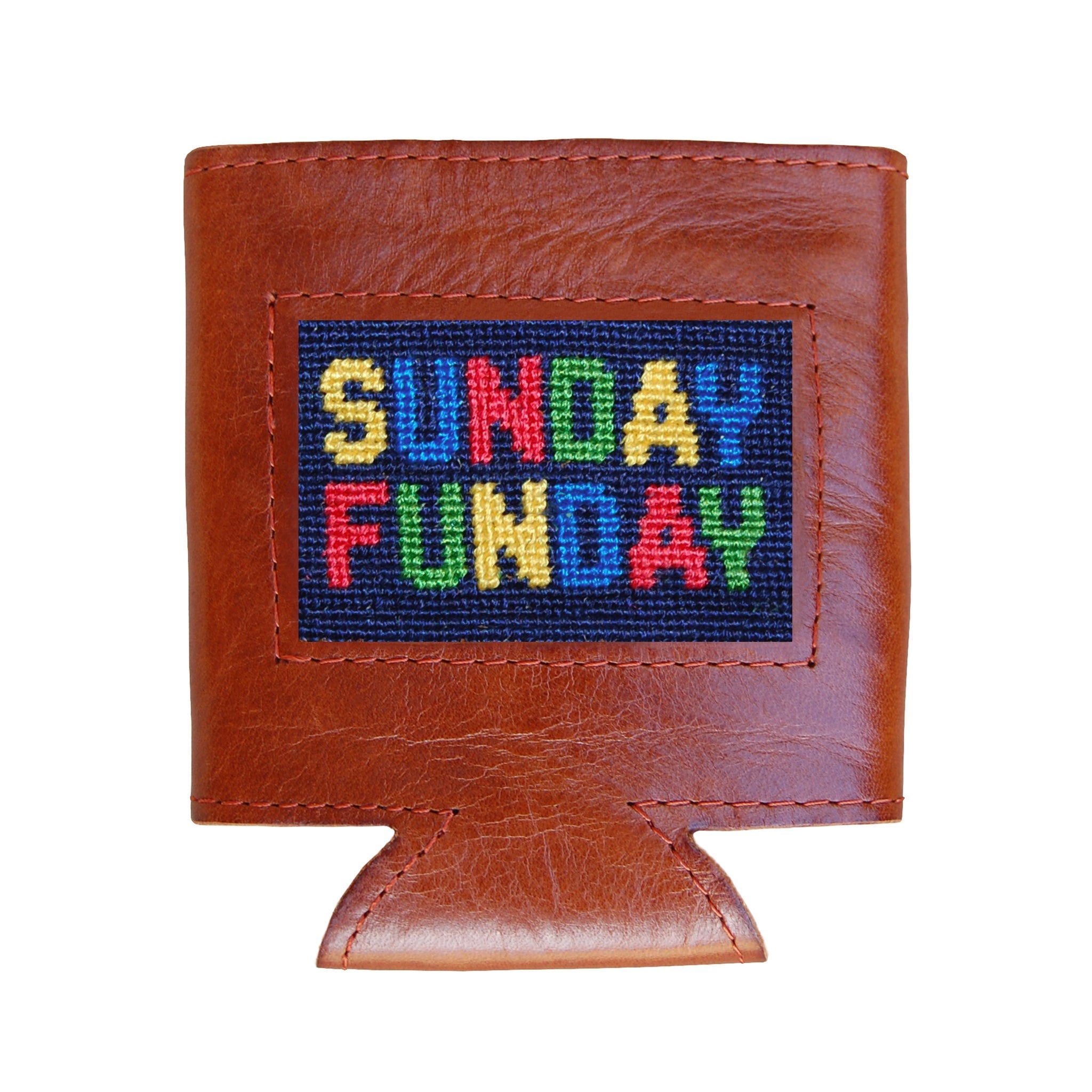 Sunday Funday (Classic Navy) - Needlepoint Can Cooler
