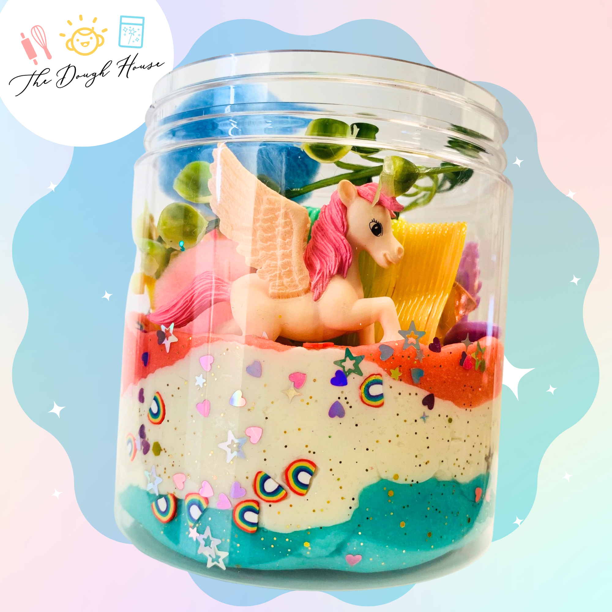 Large Magical Jars: Unicorn, Dough