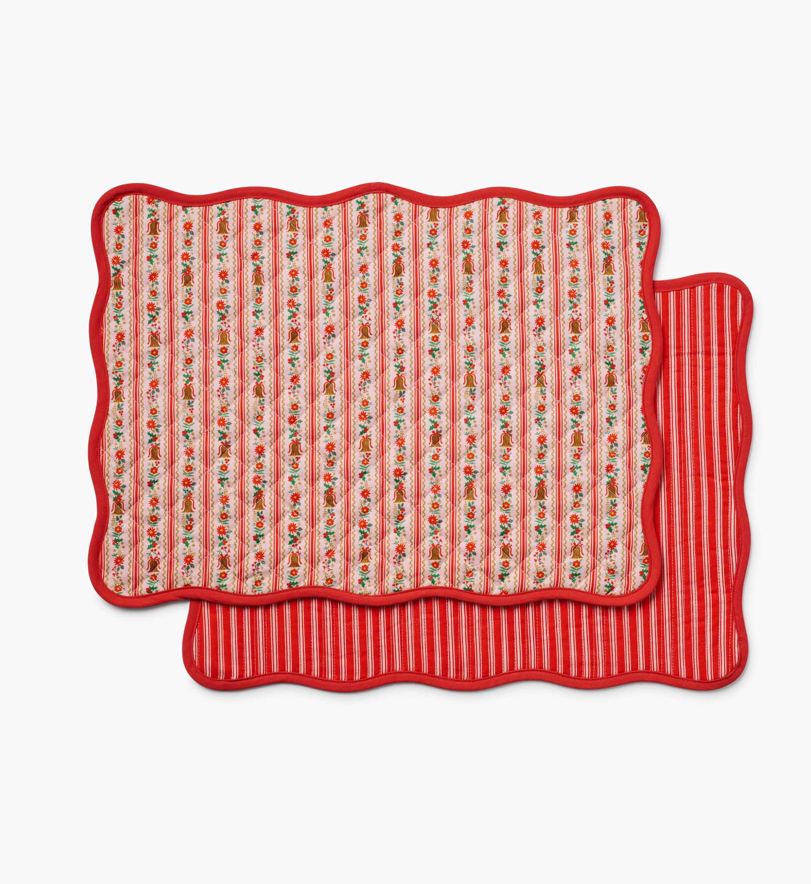 Holly Jolly Quilted Cotton Placemats (set of 4)