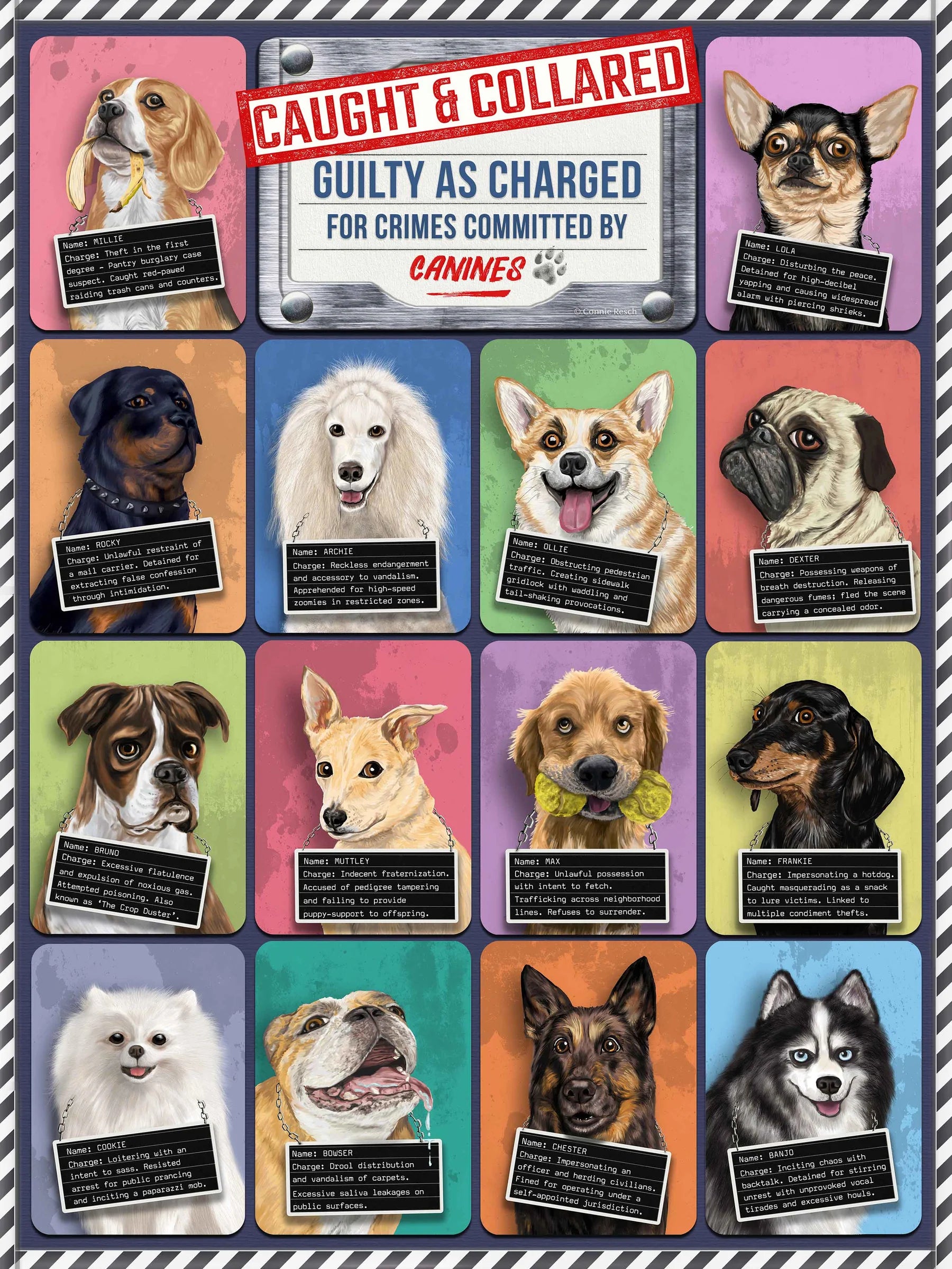 Dogs Caught and Collared 500 pc Puzzle