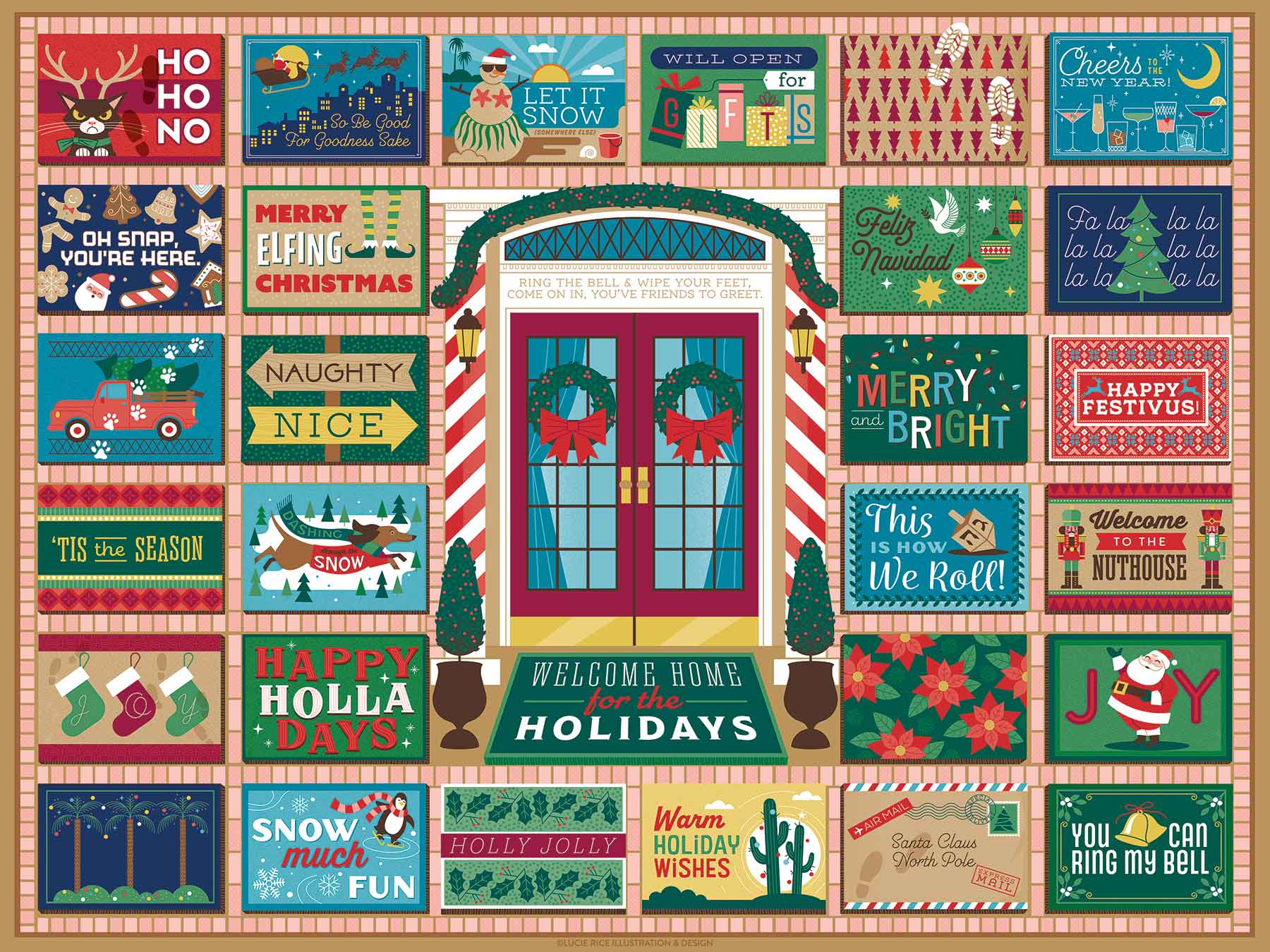 HOLIDAY DOOR MATS-500 PC PUZZLE
