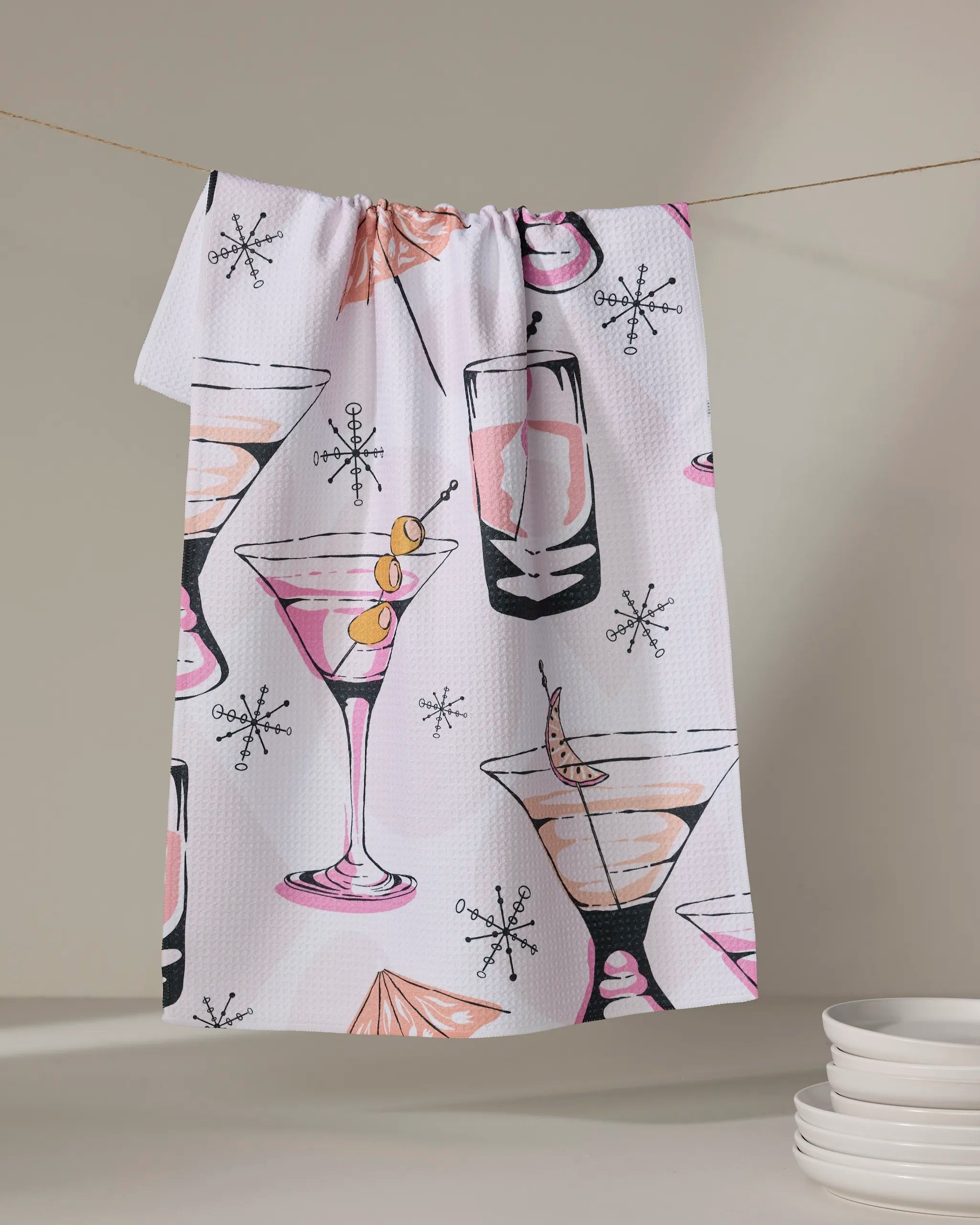 CHRISTMAS COCKTAILS TEA TOWEL