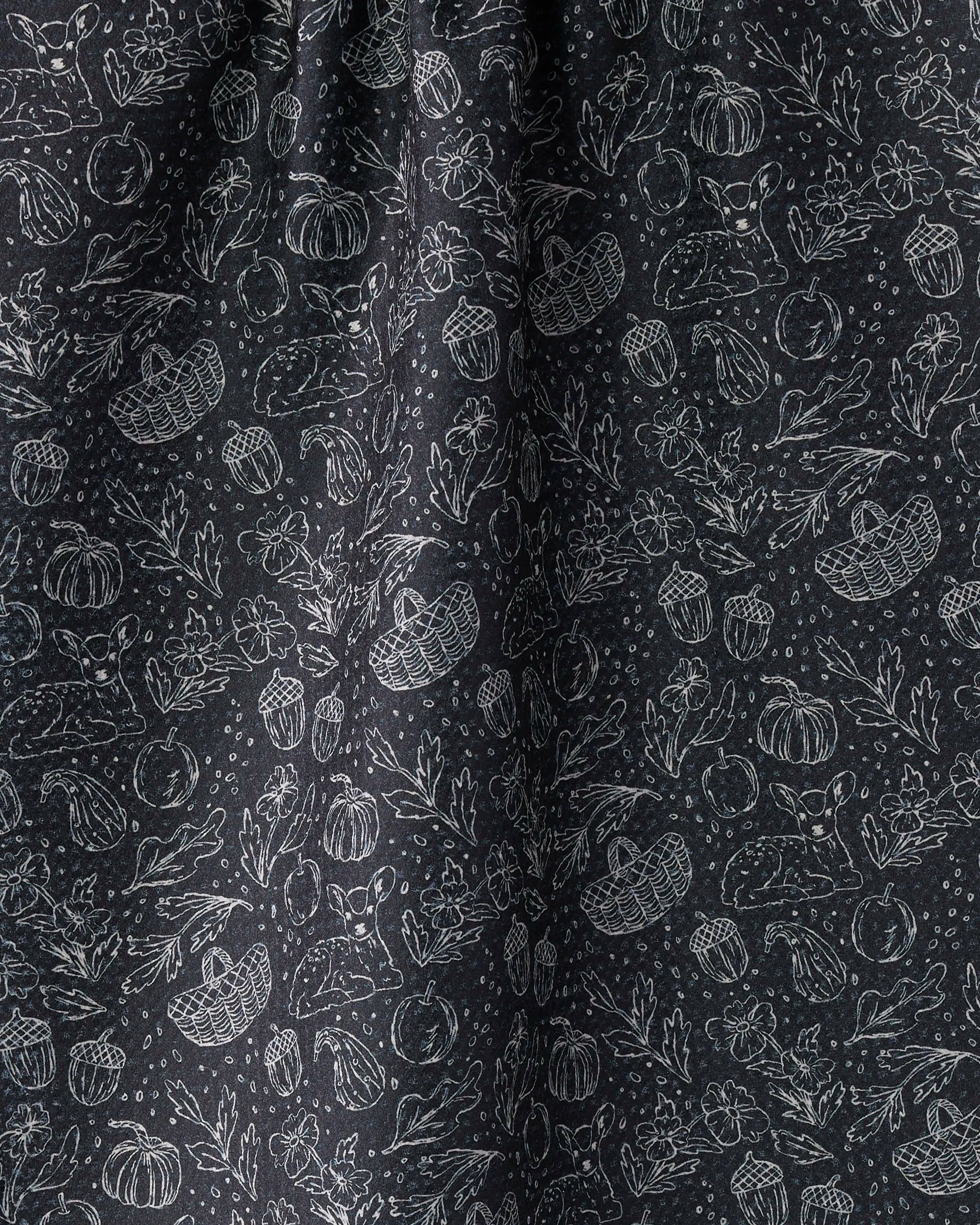 COZY FLORA TEA TOWEL-BLACK