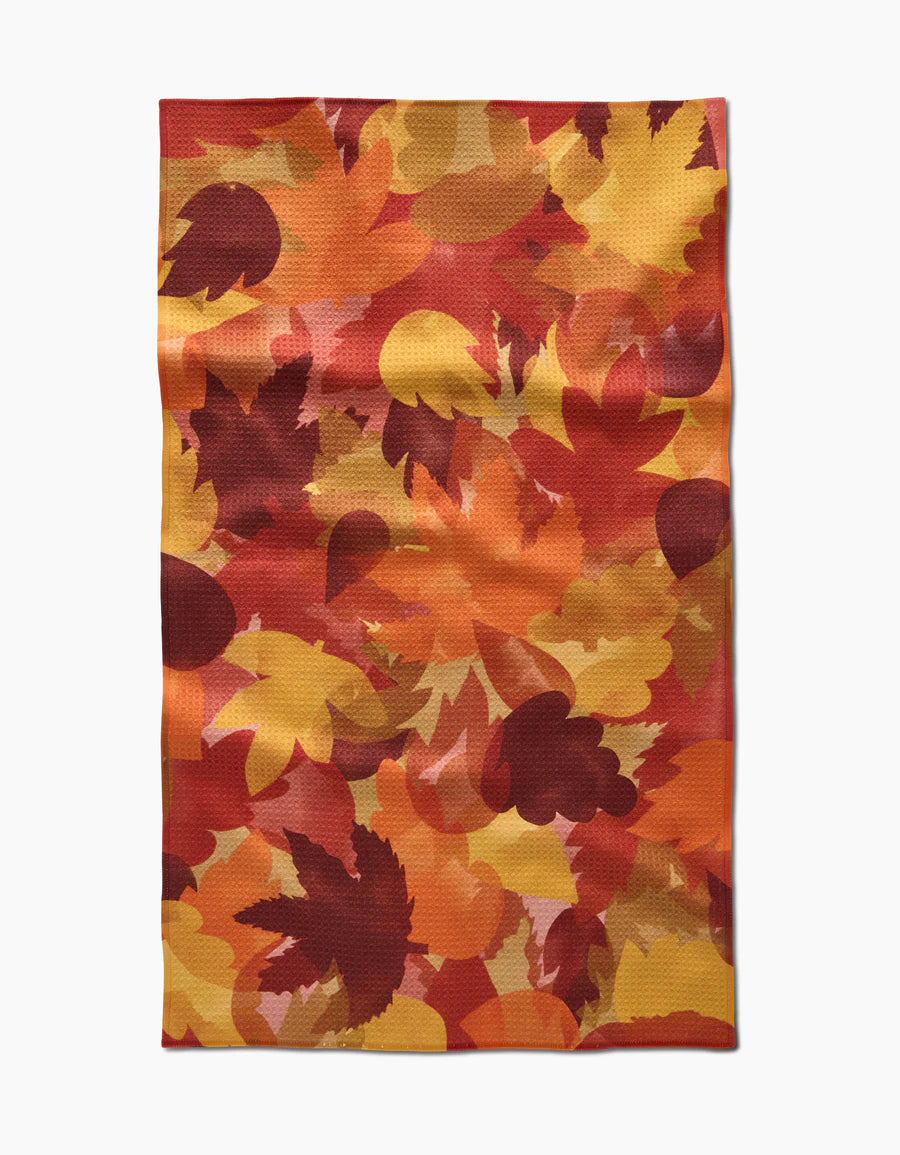 Tea Towel - Watercolor Fallen Leaves