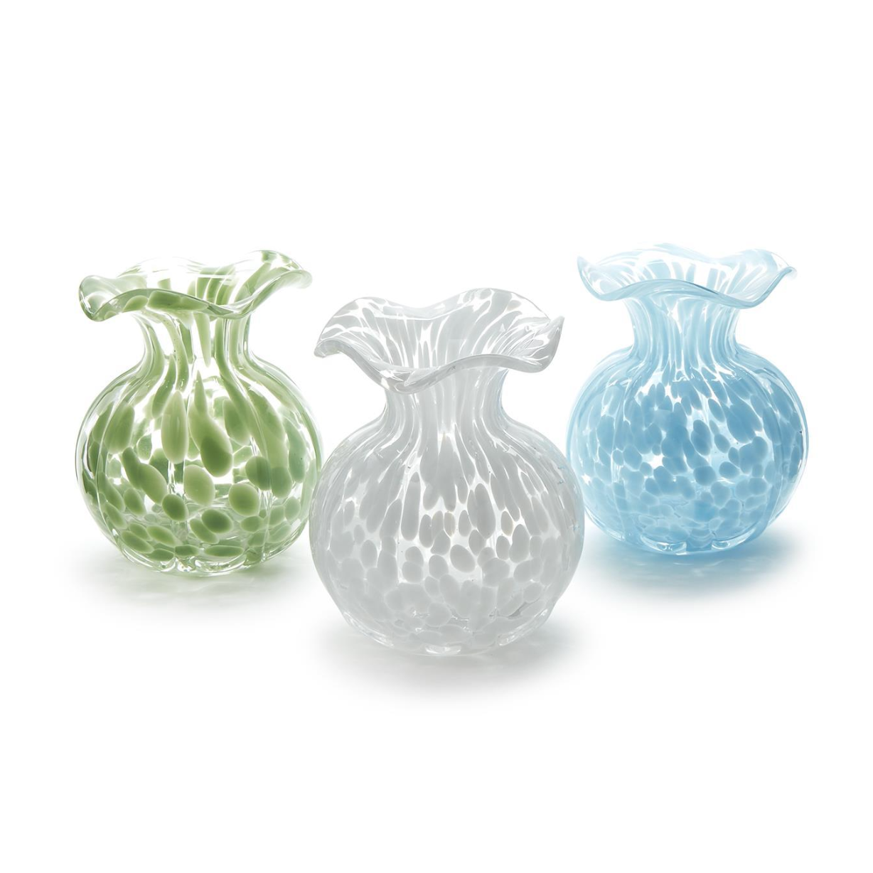 RUFFLED VASE-LIGHT BLUE