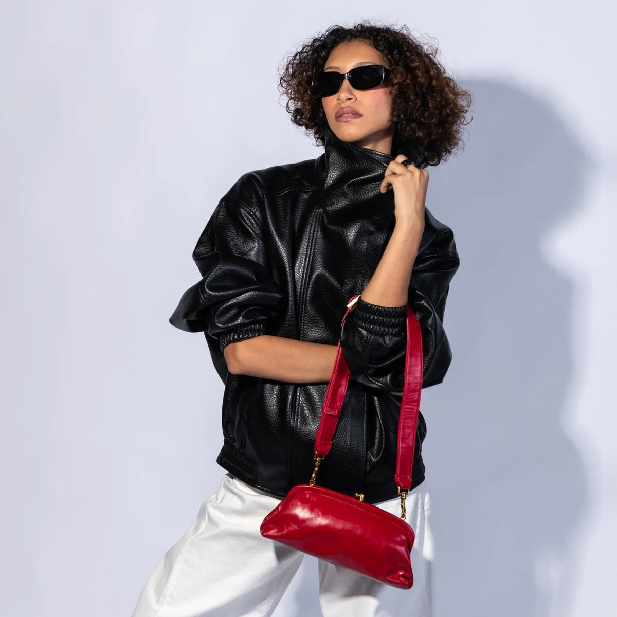 Alba Frame Small Shoulder - True Red
