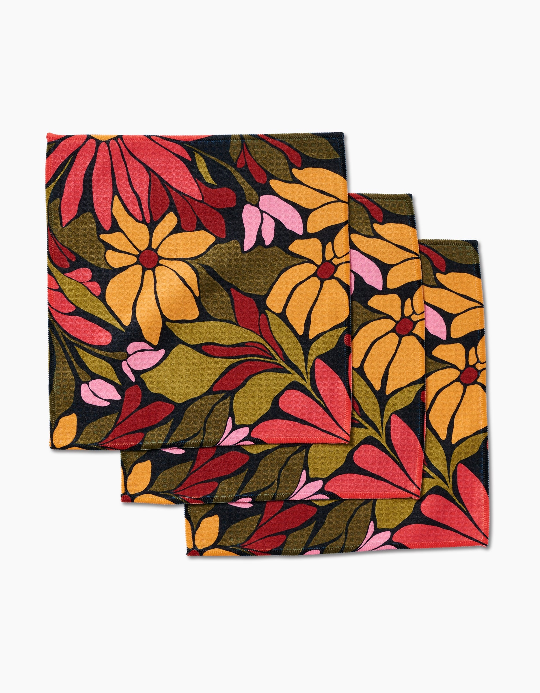 Lux Washcloths (set of 3) - Blooming Black