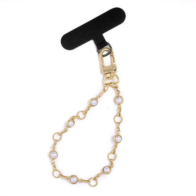 Pearl Link Wristlet White