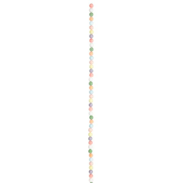 72" SNOWED POMPON GARLAND MIXED