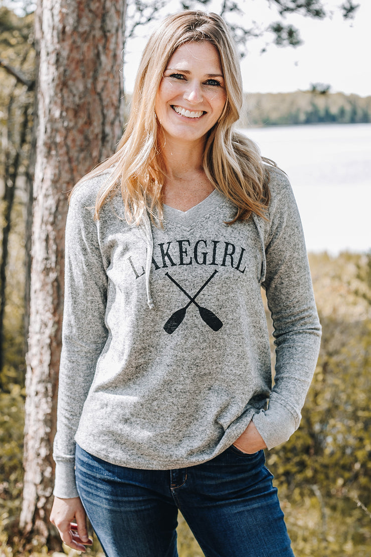 HACCI GREY LONG SLEEVE HOODIE LARGE