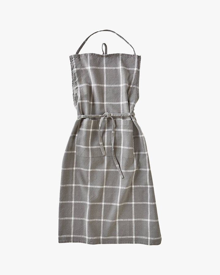 Classic Check Slub Apron - Gray