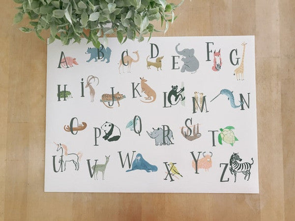 Our Animal Alphabet - Multicolor, Vinyl Placemat