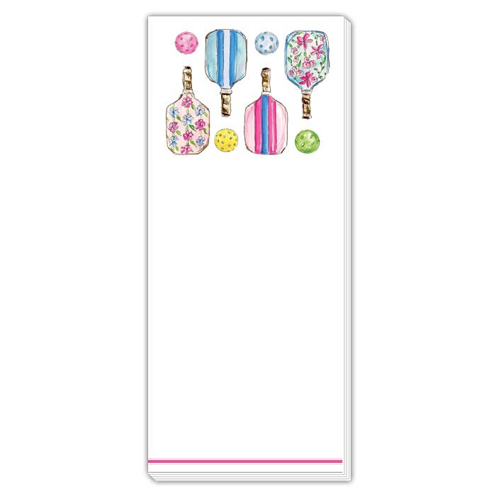 PREPPY PICKLEBALL PADDLES SKINNY NOTEPAD