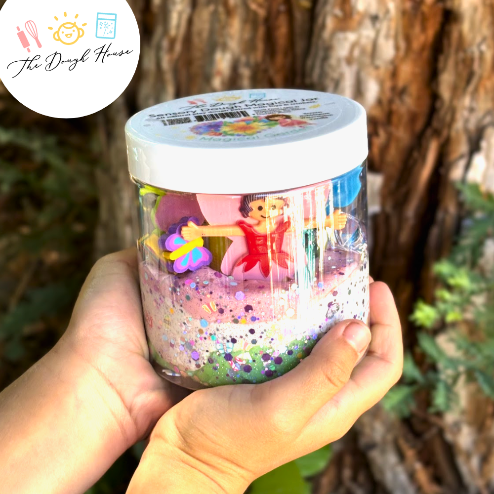 LARGE MAGICAL JAR; GIRLY GARDEN, DOUGH