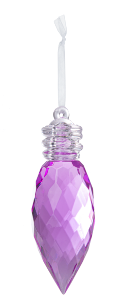 4" Holiday Light Bulb Ornament, Acrylic