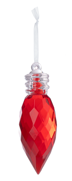 4" Holiday Light Bulb Ornament, Acrylic