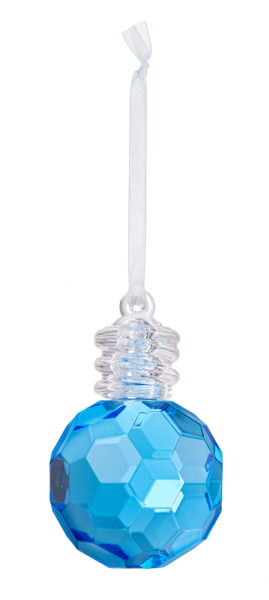 2.75" Round Holiday Light Bulb Ornament, Acrylic