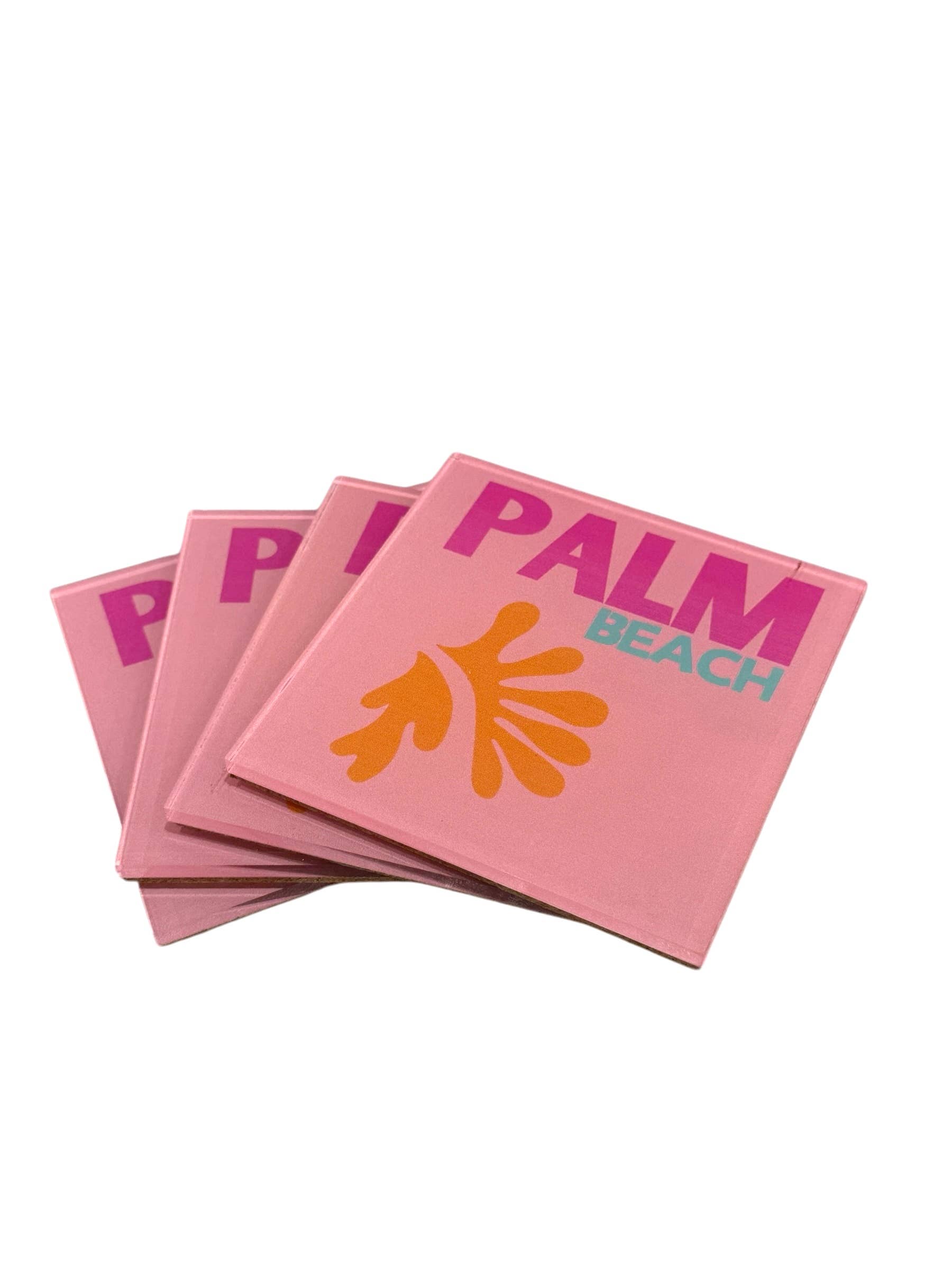 ACRYLIC TRAVEL COASTER, PALM BEACH