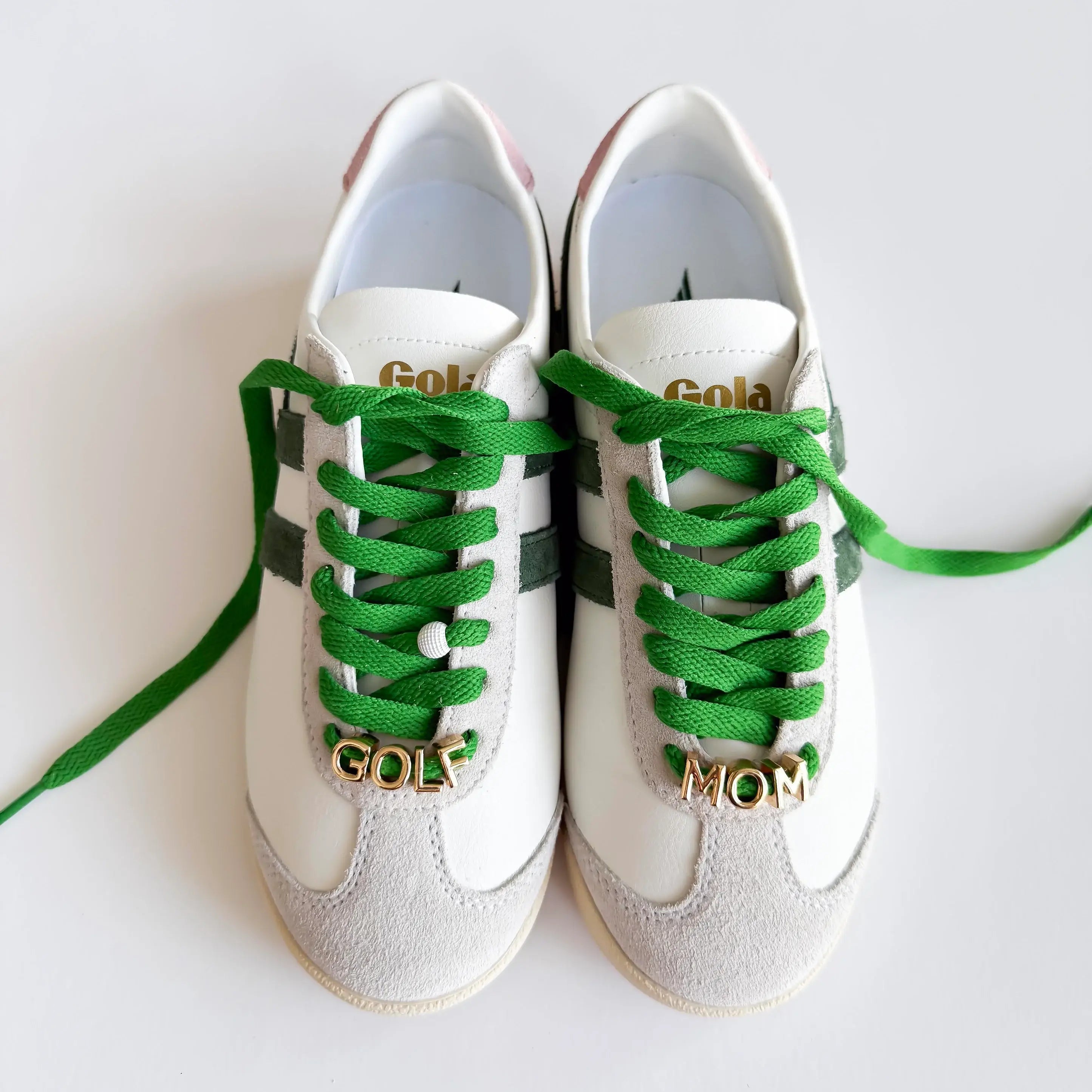 GOLF MOM SNEAKER LACES & CHARM SET-GREEN