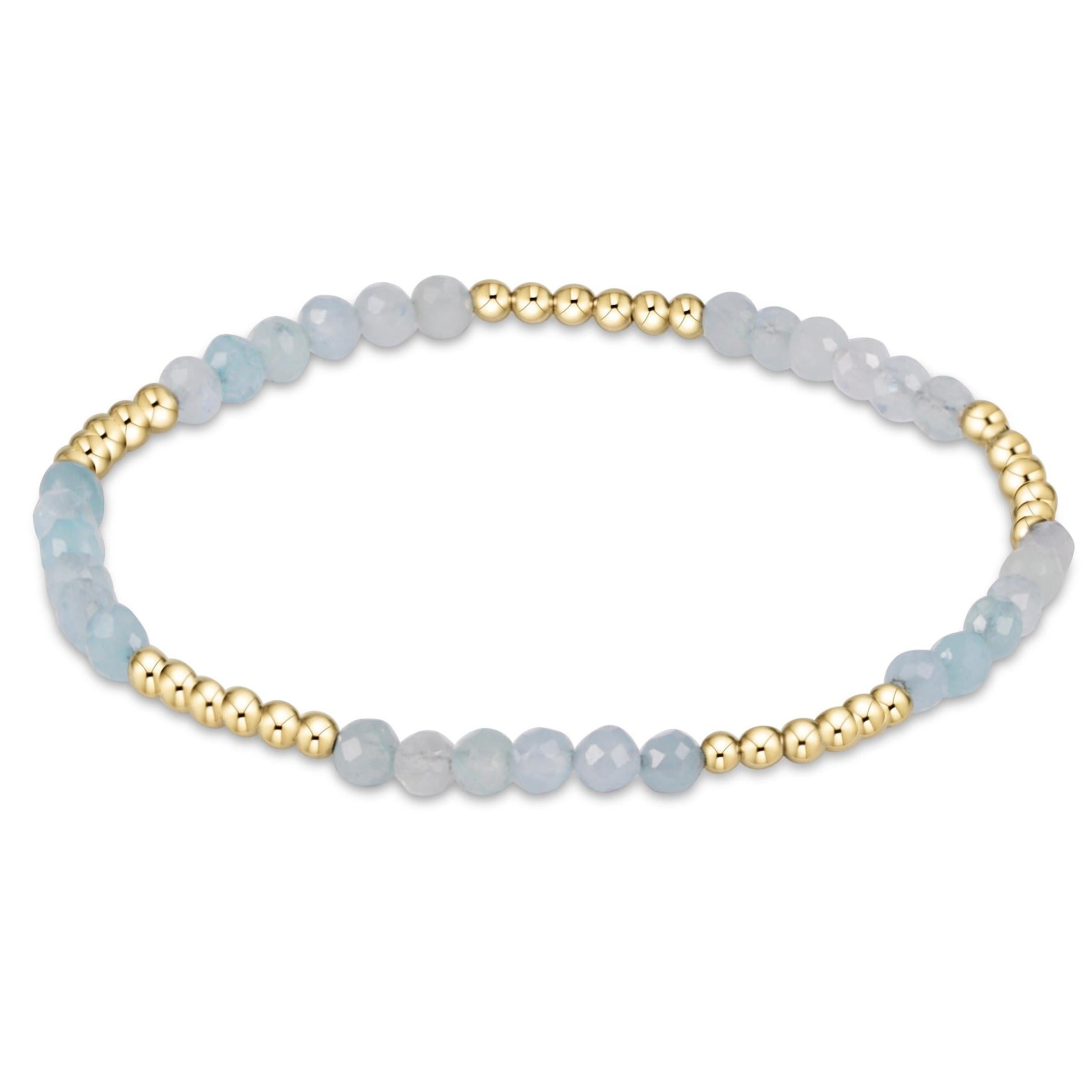 BLISSFUL 2.5MM BEAD BRACELET AQUAMARINE
