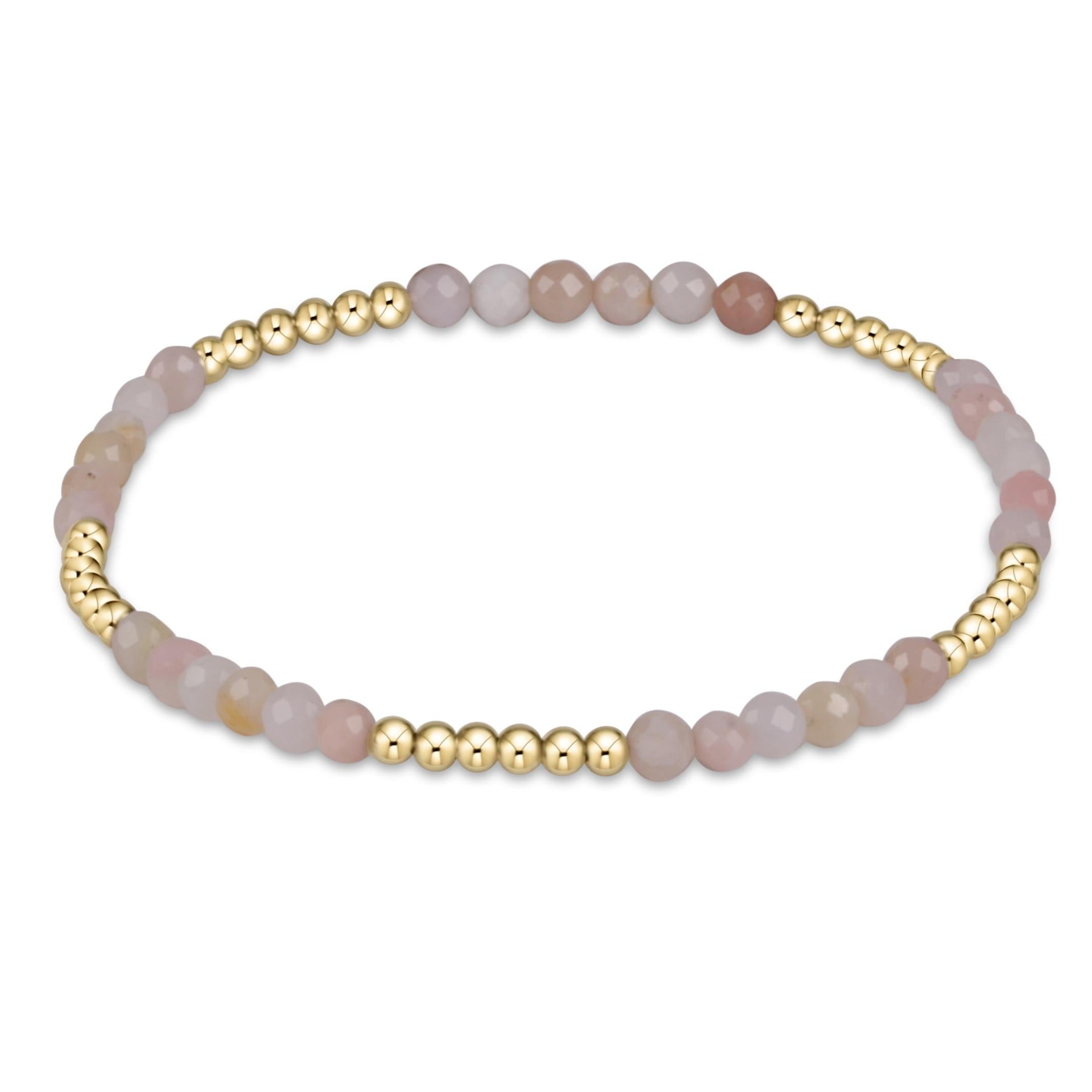 BLISSFUL 2.5MM BEAD BRACELET PINK OPAL