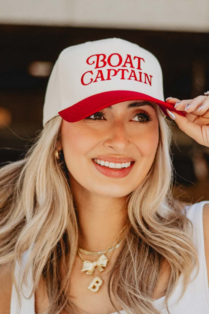 BOAT CAPTAIN TWO-TONED VINTAGE HAT-BLACK /TAN