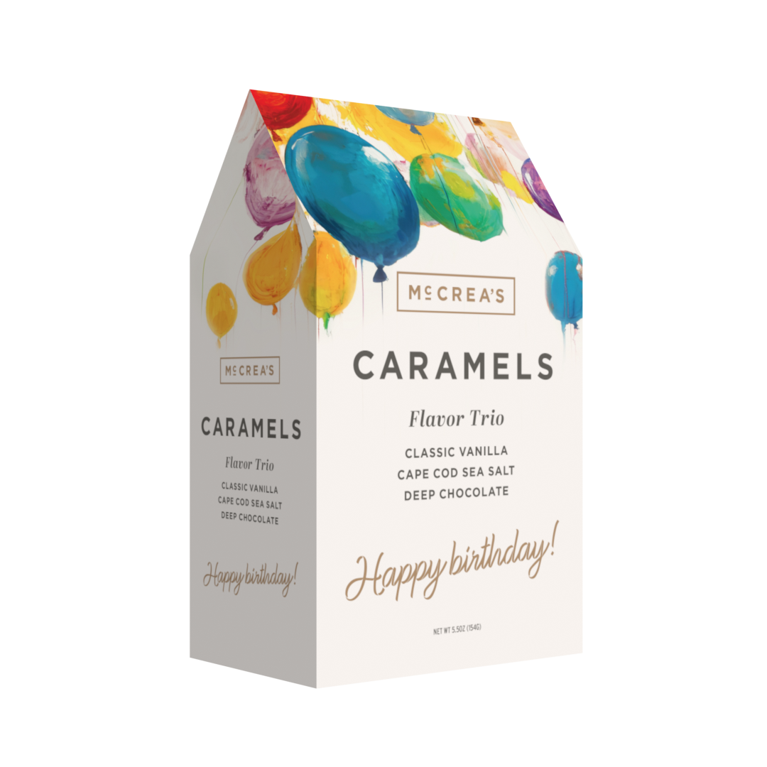Happy Birthday Gable Box Flavor Trio Caramels