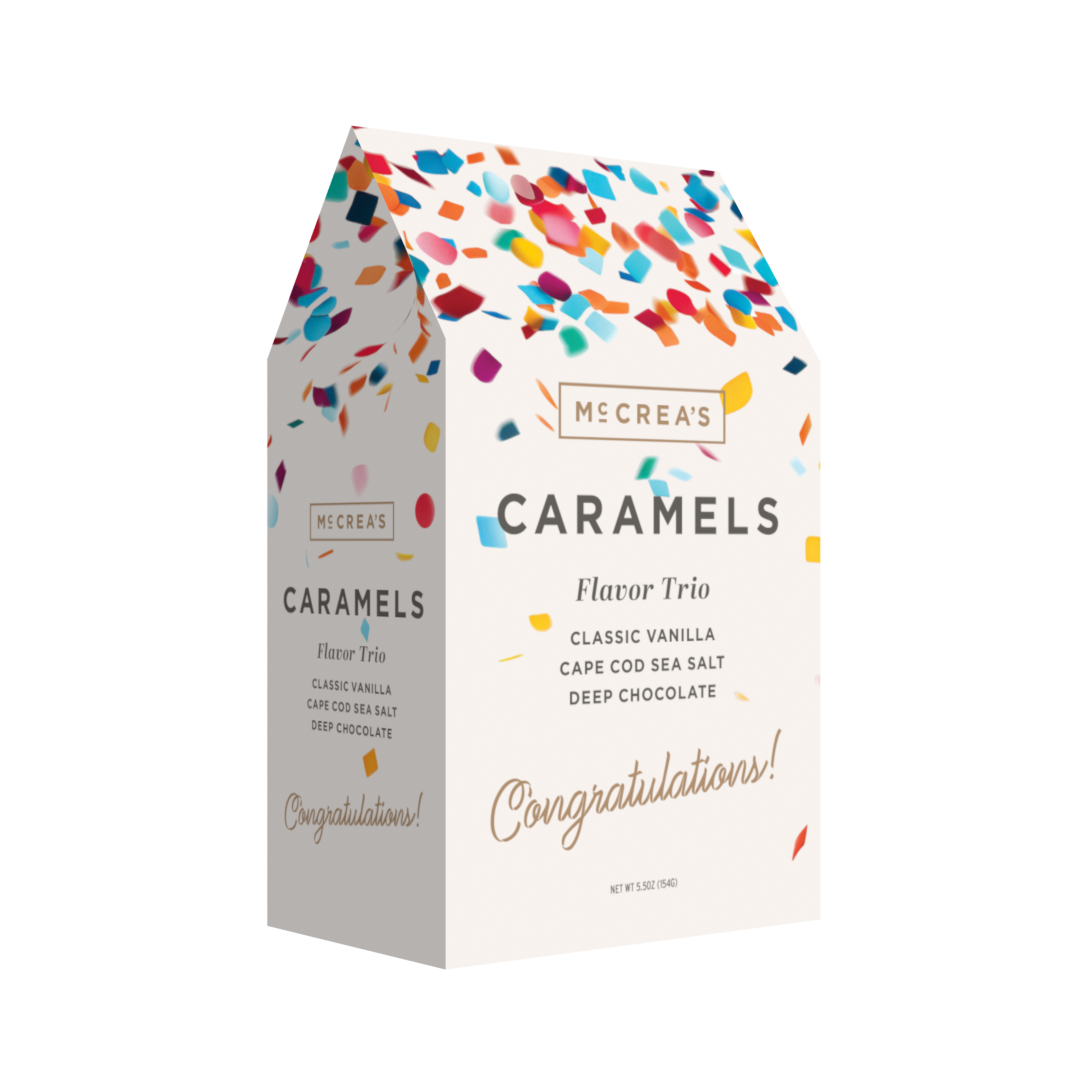 Congratulations Gable Box Flavor Trio Caramels