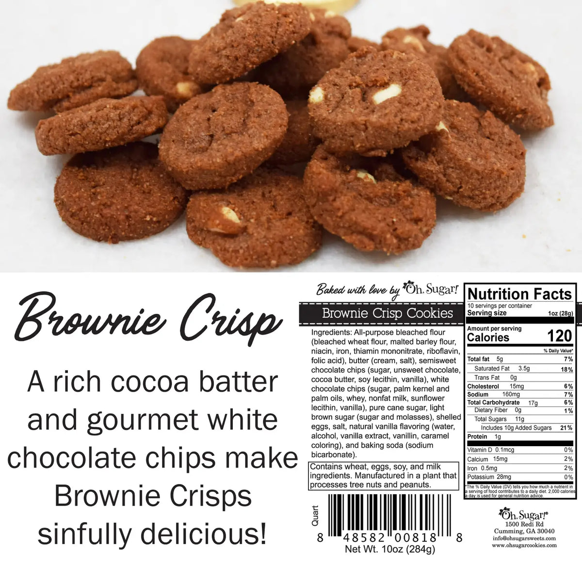 Christmas Cookies - Brownie Crisp Cookies 5 oz