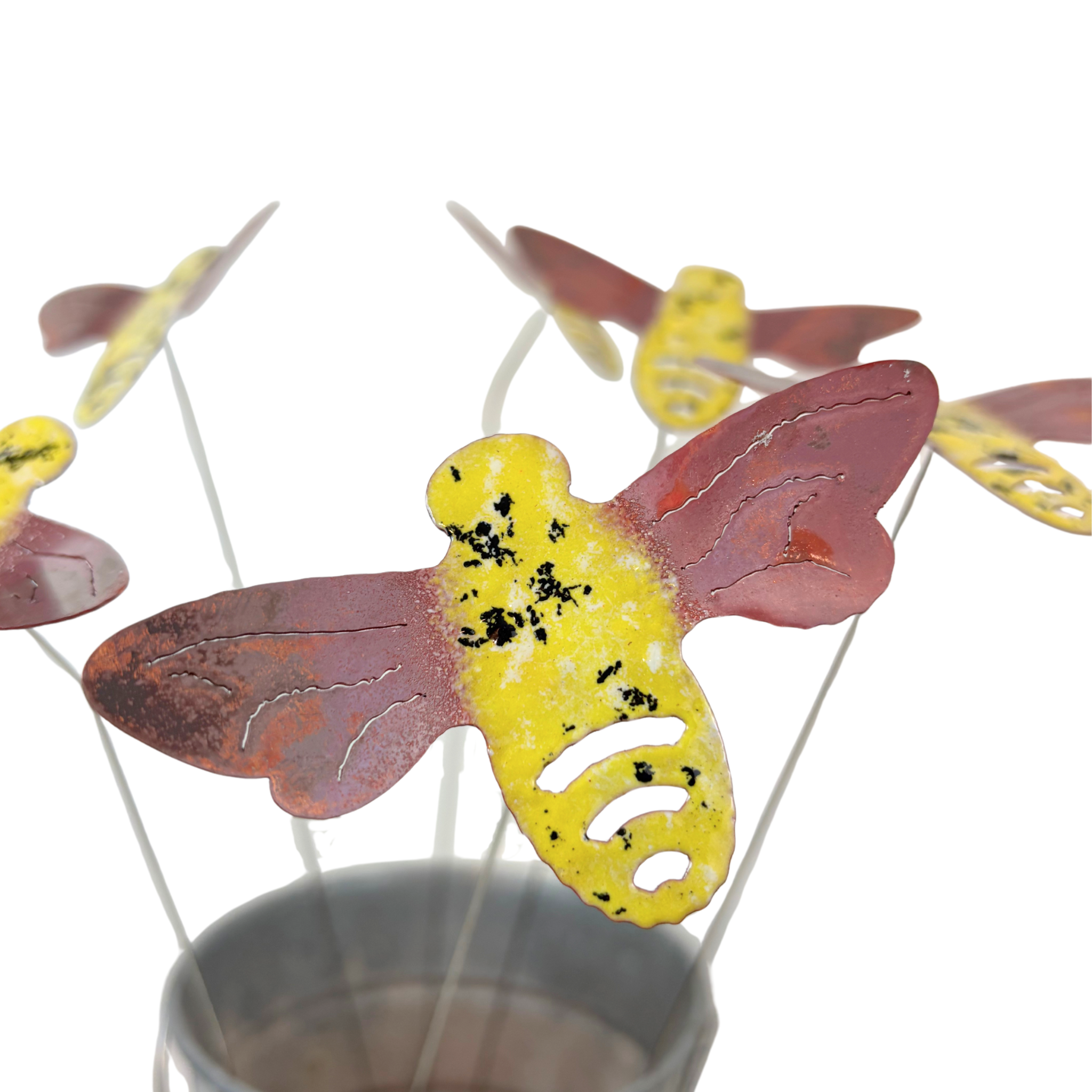 Copper Enamel Bee - Medium