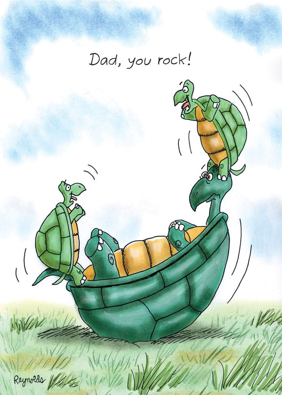 Dad You Rock Turtles Father's Day Card