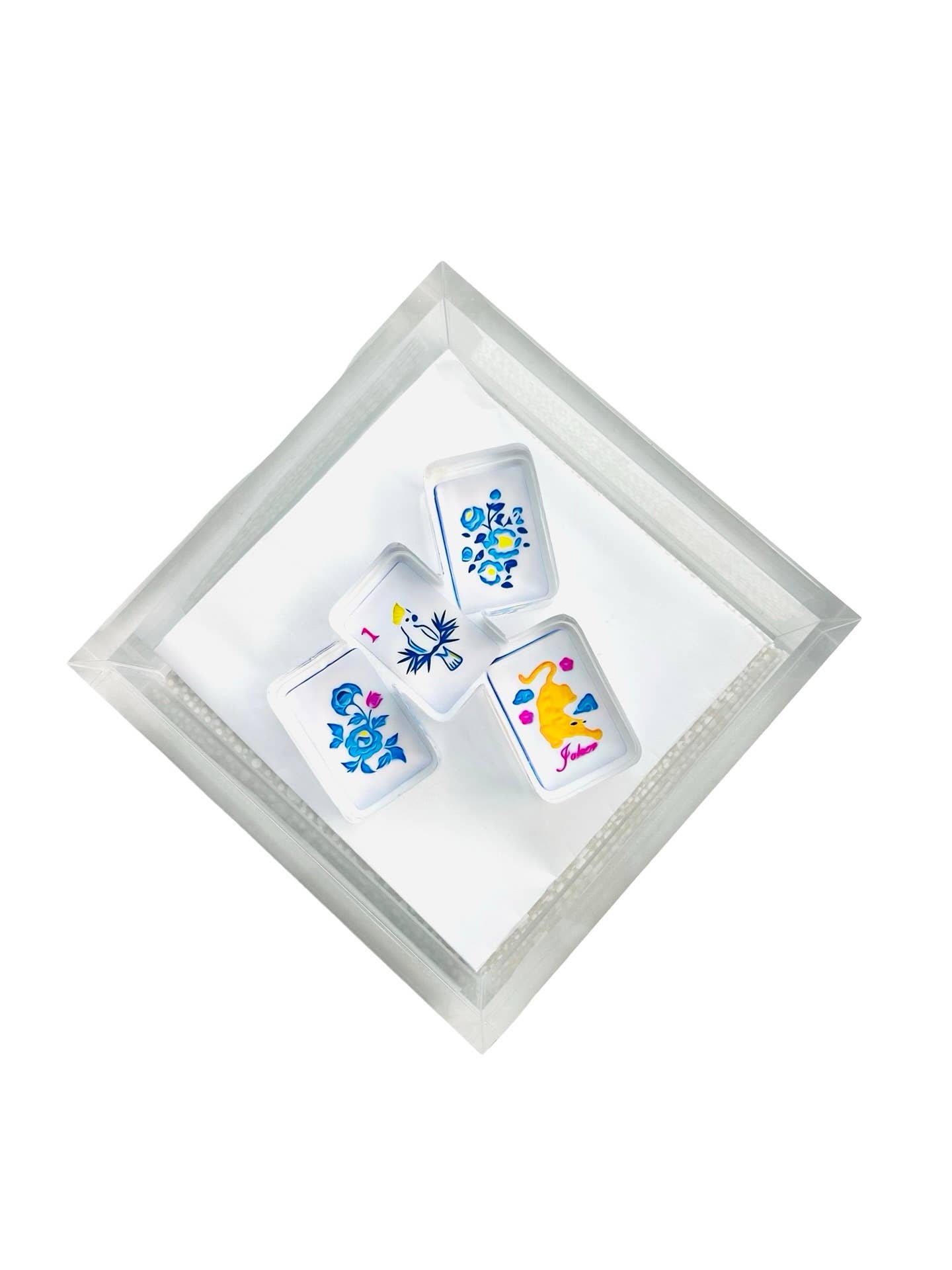 Acrylic Napkin Weight, Mahjong 2