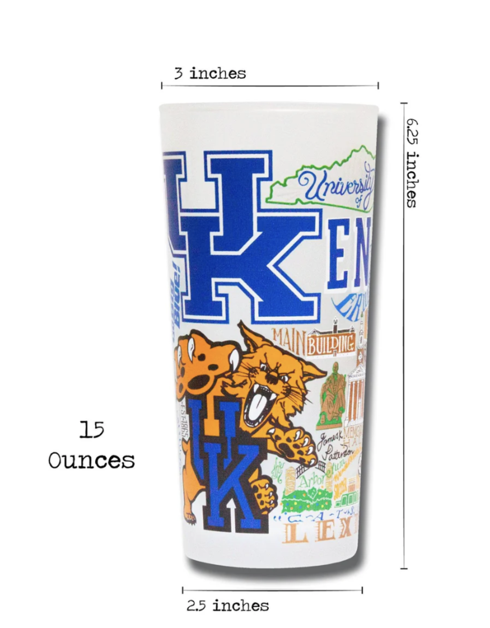 Kentucky, University of Glass (set of 2)