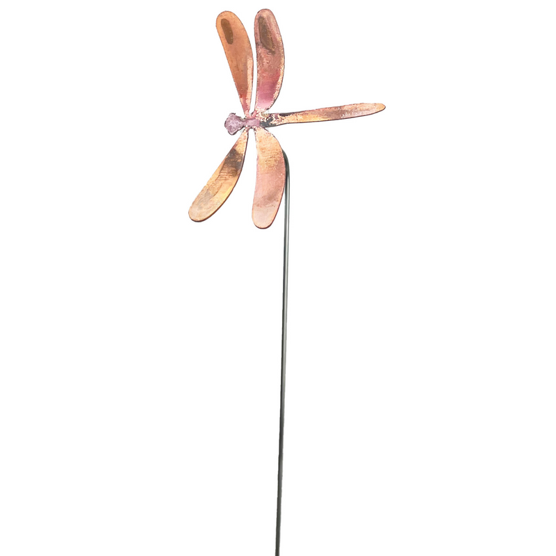 Copper Enamel Dragonfly (bare) Poke - Small