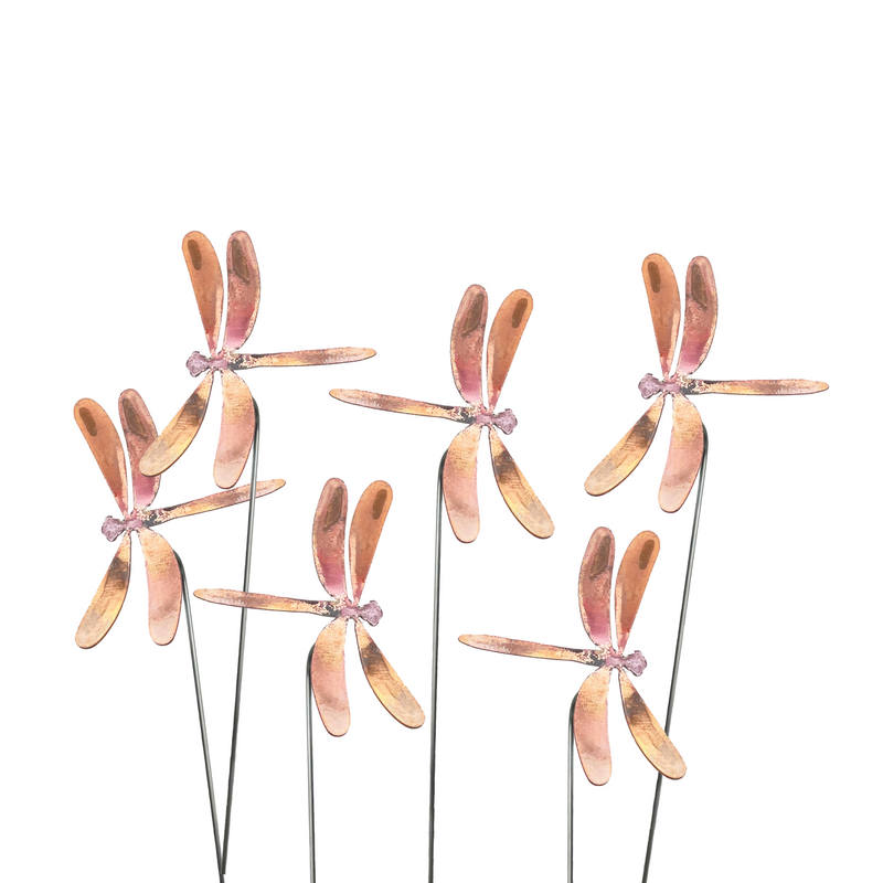 Copper Enamel Dragonfly (bare) Poke - Small