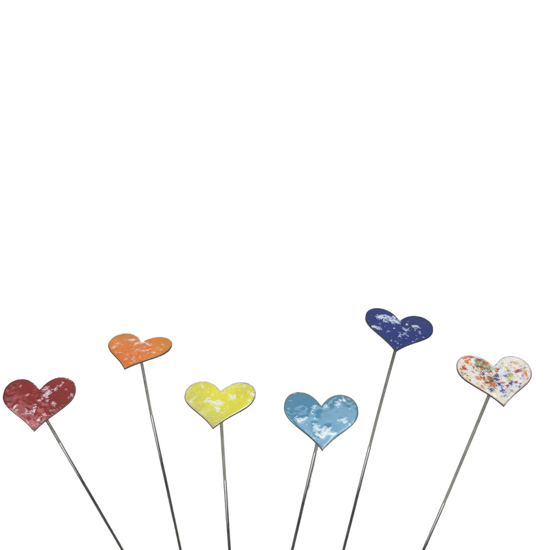 Copper Enamel Heart Poke - Small