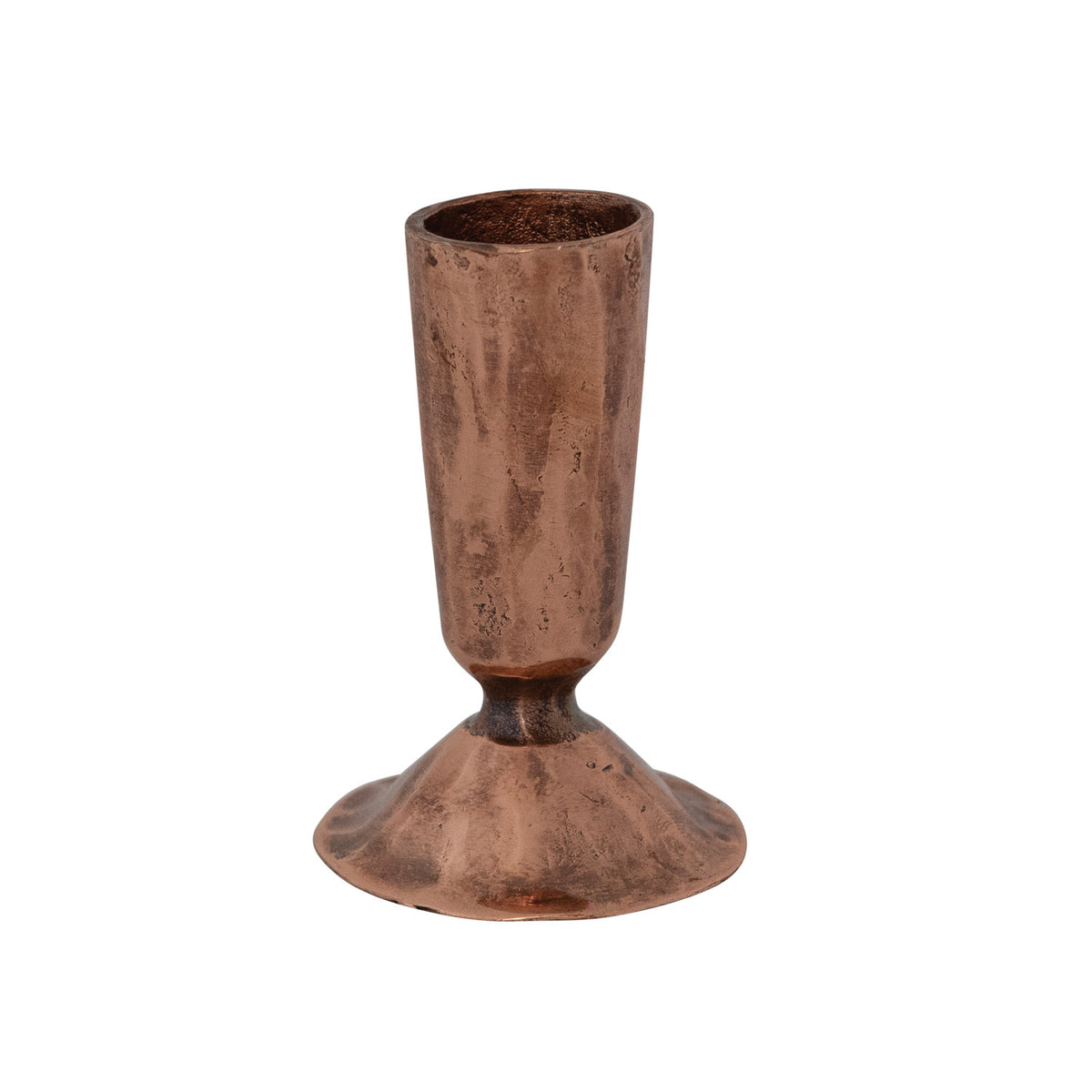 HAND FORGED IRON TAPER HOLDER-ANTIQUE COPPER FINISH