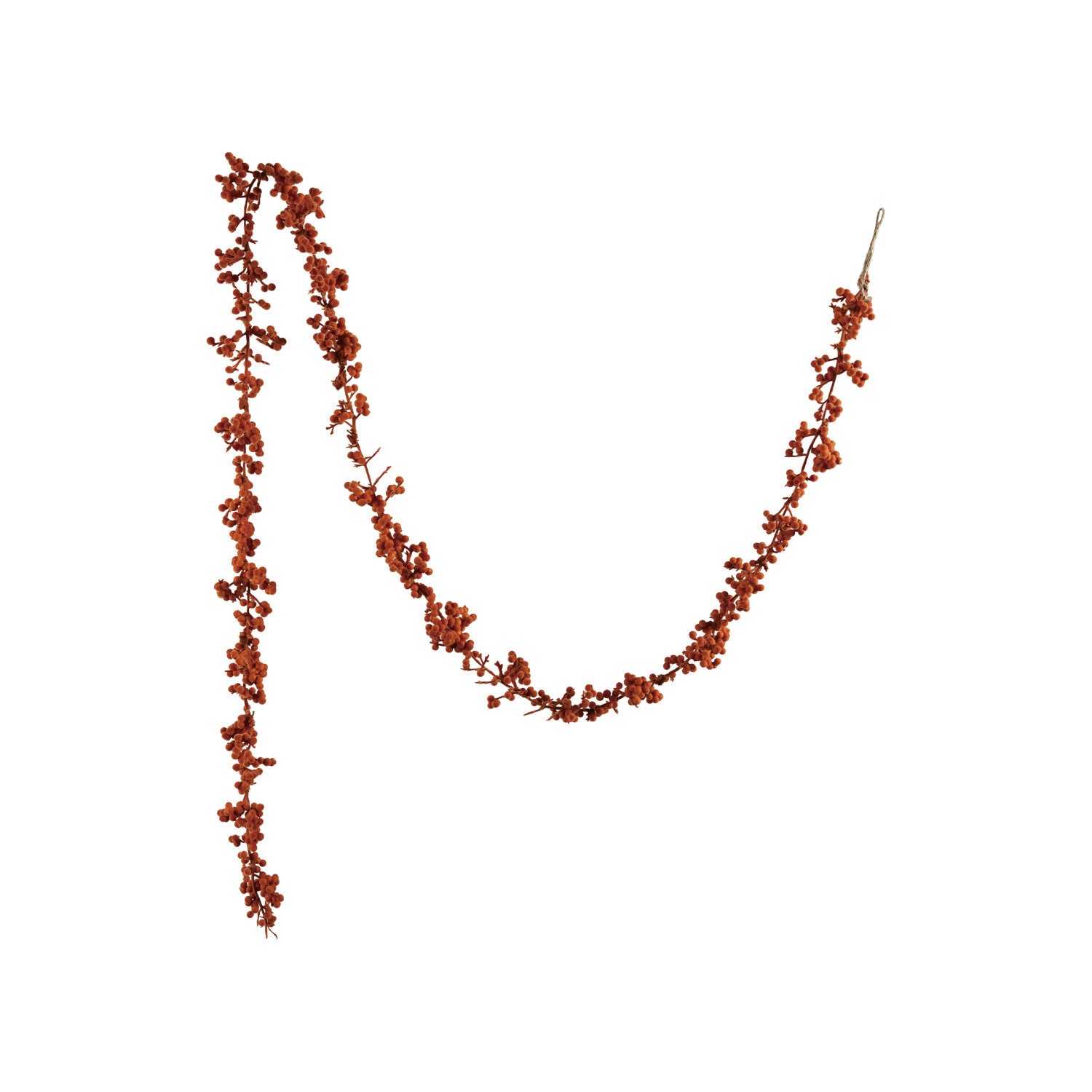 Flocked Foam Ball Garland, Orange Color