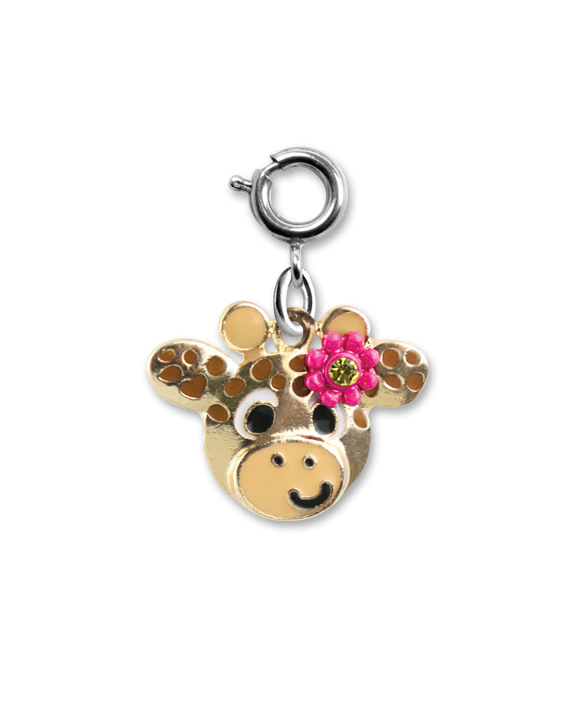 Gold Flower Giraffe Charm