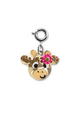 Gold Flower Giraffe Charm