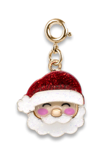 Gold Glitter Santa Charm