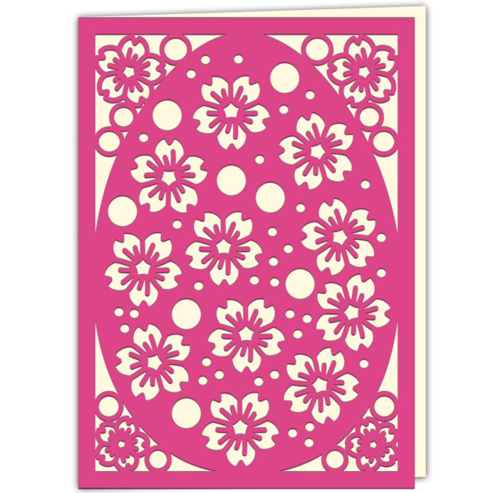Eggs with Cherry Blossom Card - Easter