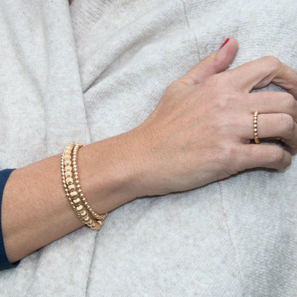 Classic Gold 2mm Bead Ring Size 7