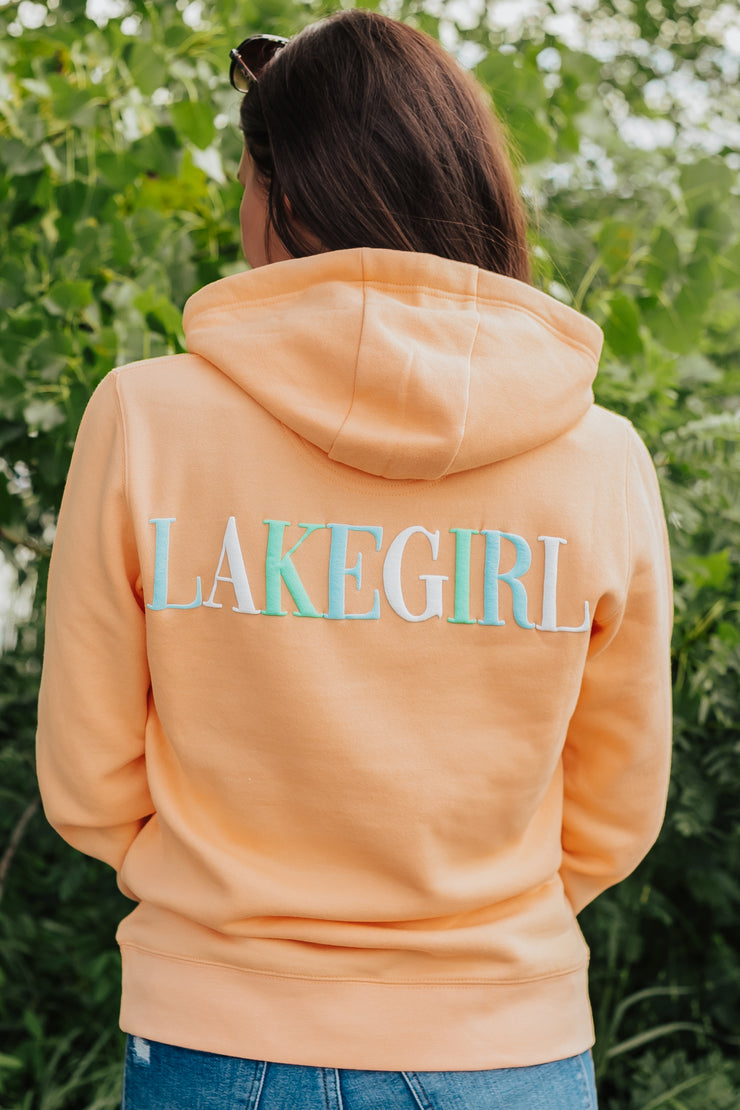 Multi Draw Cord Hoodie - Peach Large
