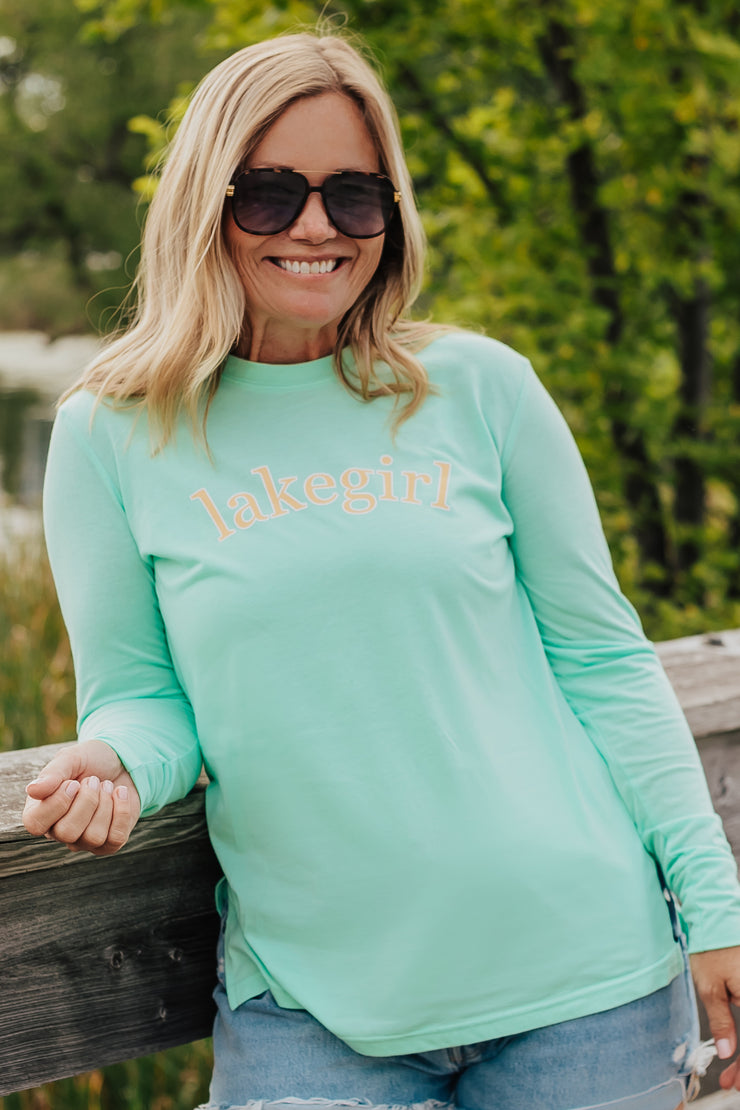 Simply Lakegirl Long Sleeve Tee - Mint Large
