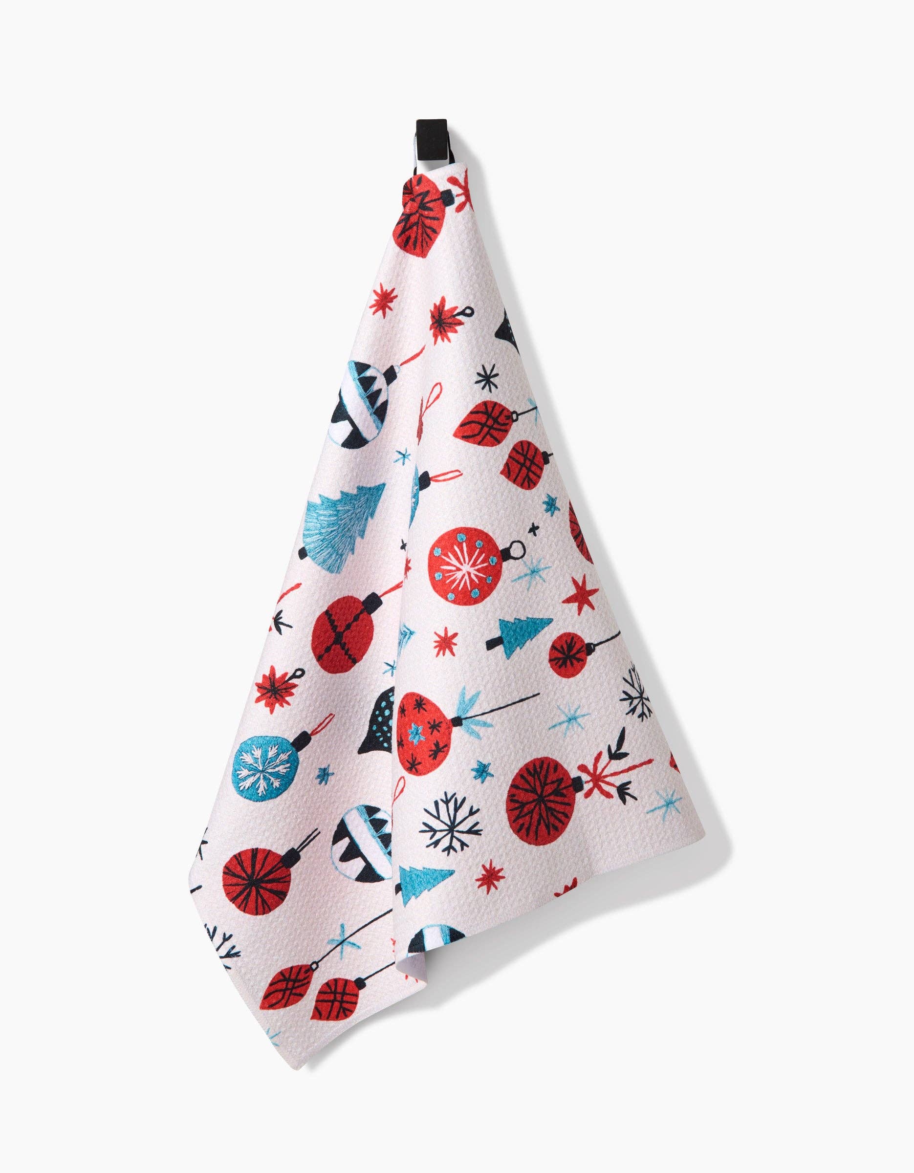Tea Towel - Embroidered Ornaments