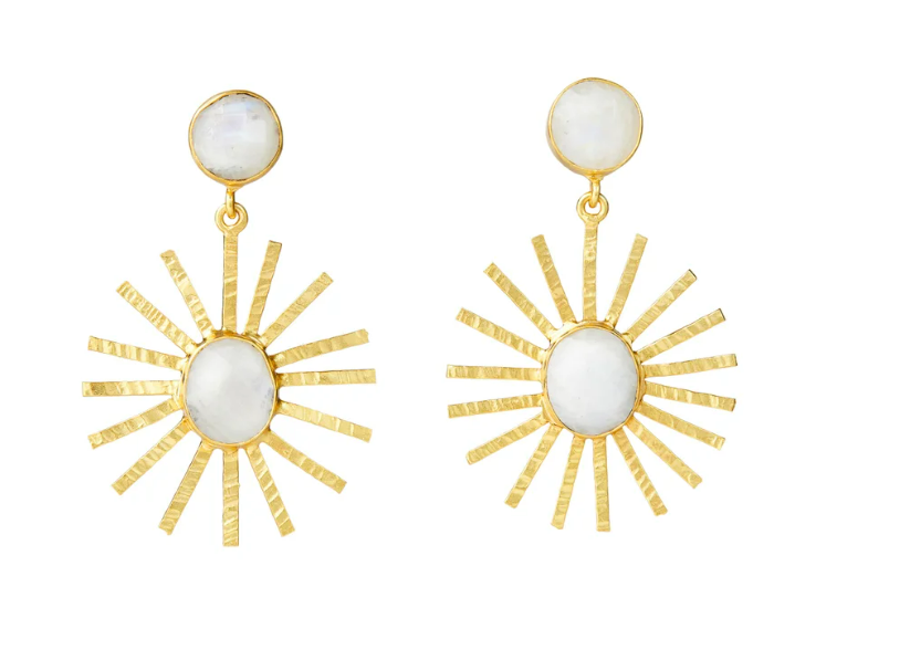 Amazonite Sunburst Earrings
