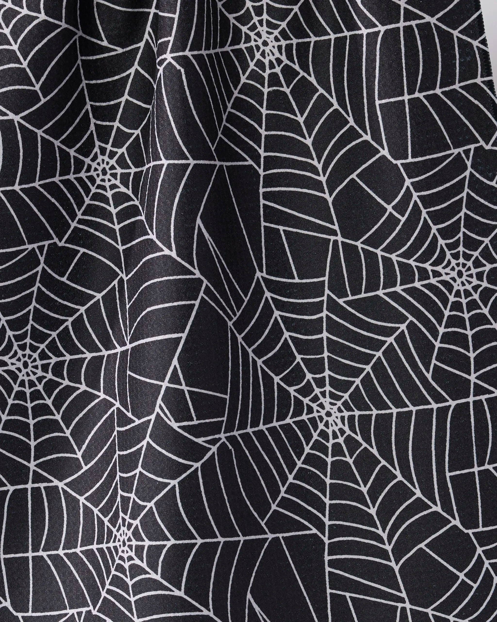 WHISPER WEB TEA TOWEL-BLACK