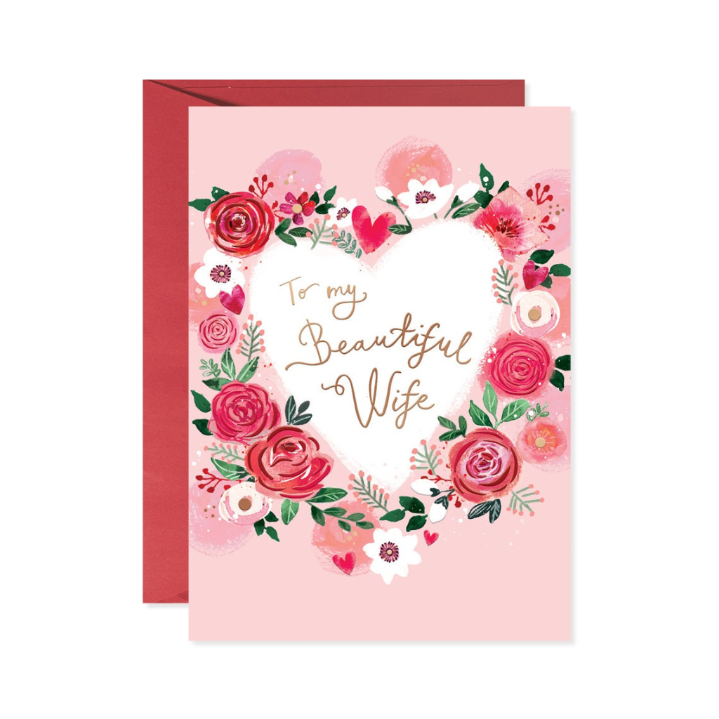 To My Beautiful Wife Valentines Card